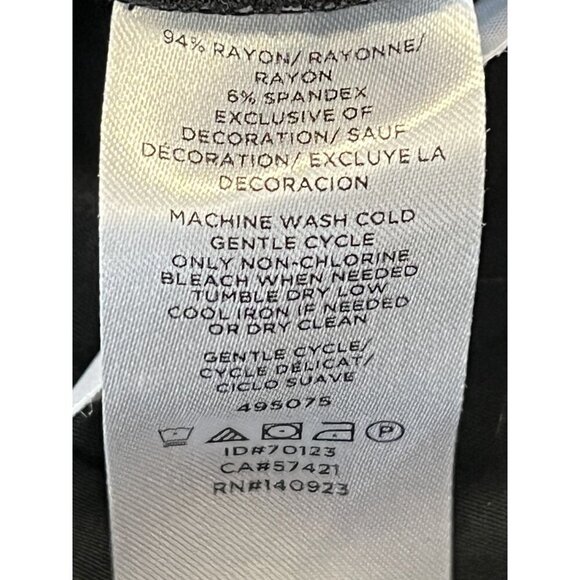 Ann Taylor Loft Women Shift Tunic Dress Small S Black Sleeveless Embroidery New - Picture 8 of 8